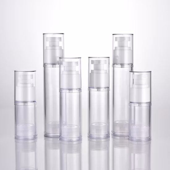 Бутылка с безвоздушным насосом для сыворотки нового дизайна с различным лосьоном и распылителем